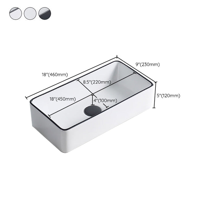 BowLift | Modern porcelain floor washbasin Rectangular washbasin for the bathroom