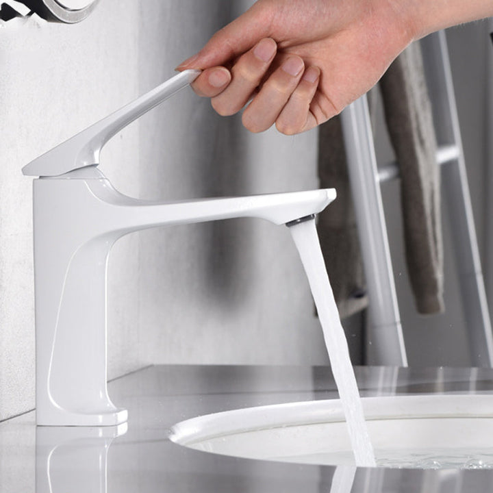 BowLift | Modern Vessel Sink Faucet Copper Lever Handle Low Arc Vessel Faucet for the Bathroom