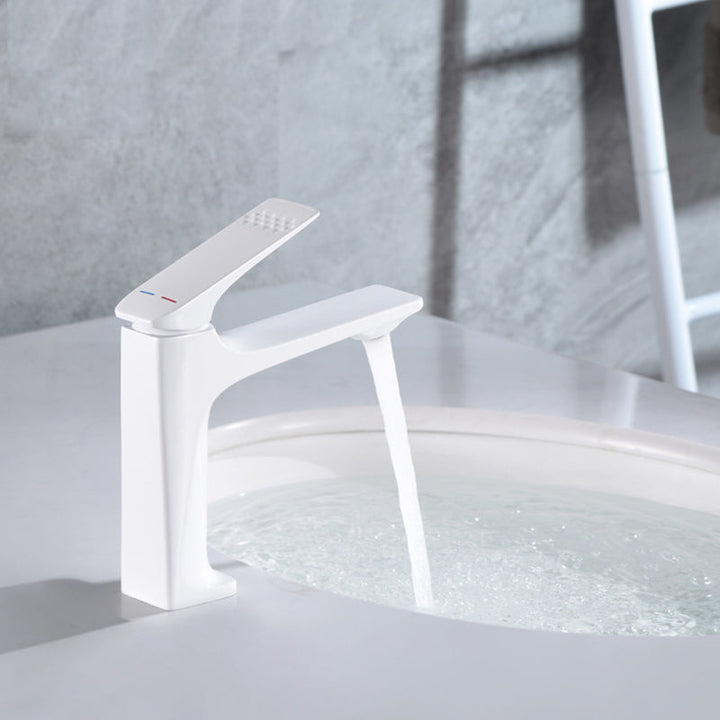 BowLift | Modern Vessel Sink Faucet Copper Lever Handle Low Arc Vessel Faucet for the Bathroom