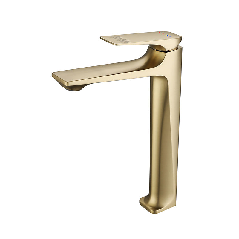 BowLift | Modern Vessel Sink Faucet Copper Lever Handle Low Arc Vessel Faucet for the Bathroom