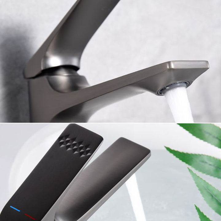 BowLift | Modern Vessel Sink Faucet Copper Lever Handle Low Arc Vessel Faucet for the Bathroom