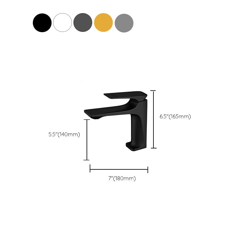 BowLift | Modern Vessel Sink Faucet Copper Lever Handle Low Arc Vessel Faucet for the Bathroom