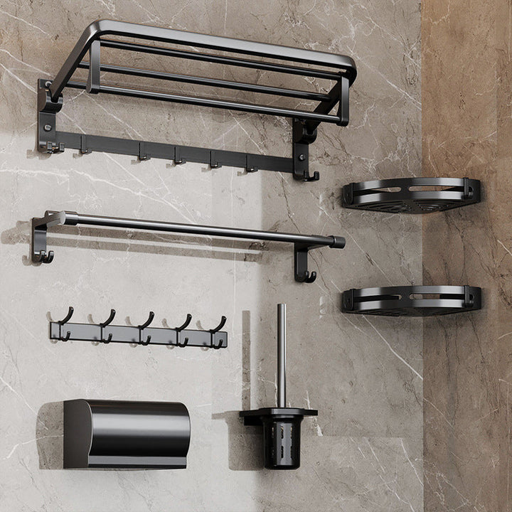 BowLift | Traditional Aluminum Bathroom Accessories Set Black Bathroom Accessories Kit