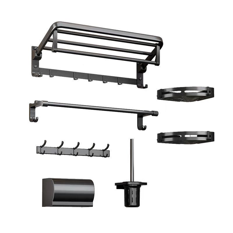 BowLift | Traditional Aluminum Bathroom Accessories Set Black Bathroom Accessories Kit
