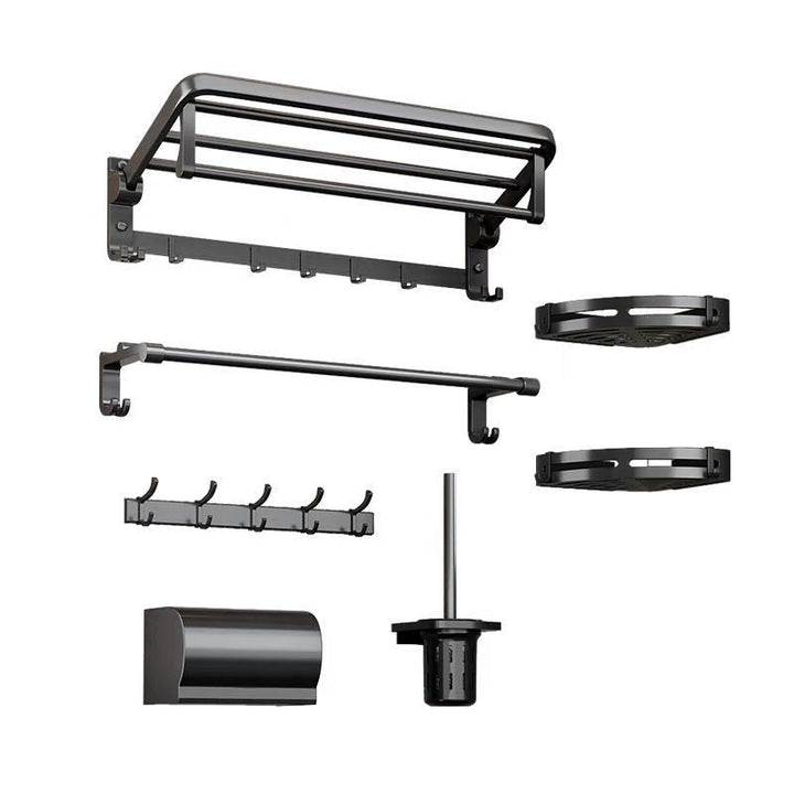 BowLift | Traditional Aluminum Bathroom Accessories Set Black Bathroom Accessories Kit
