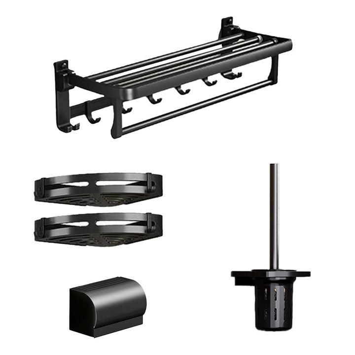 BowLift | Traditional Aluminum Bathroom Accessories Set Black Bathroom Accessories Kit
