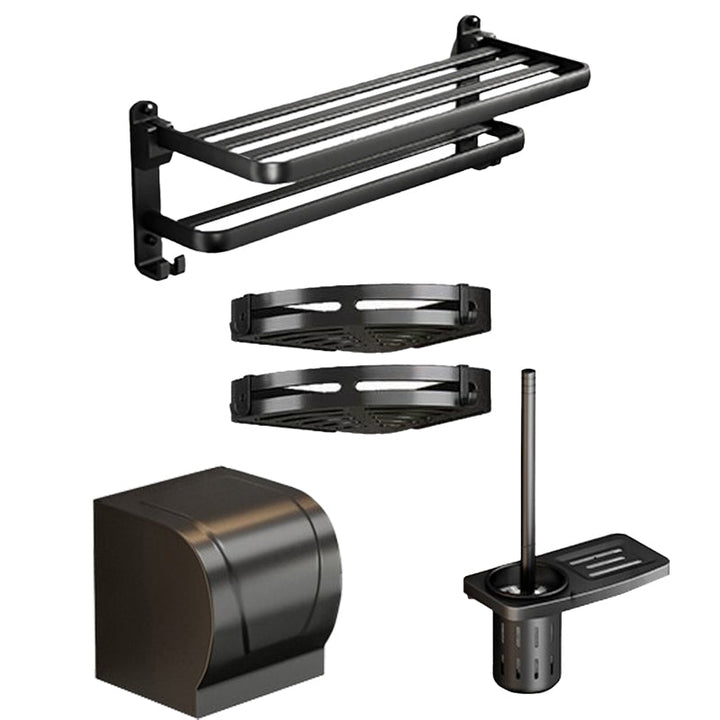 BowLift | Traditional Aluminum Bathroom Accessories Set Black Bathroom Accessories Kit