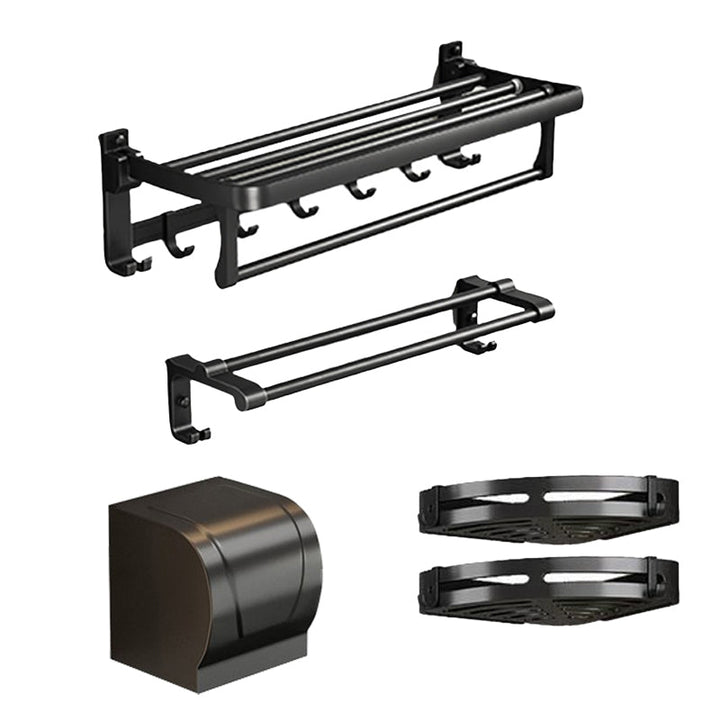 BowLift | Traditional Aluminum Bathroom Accessories Set Black Bathroom Accessories Kit