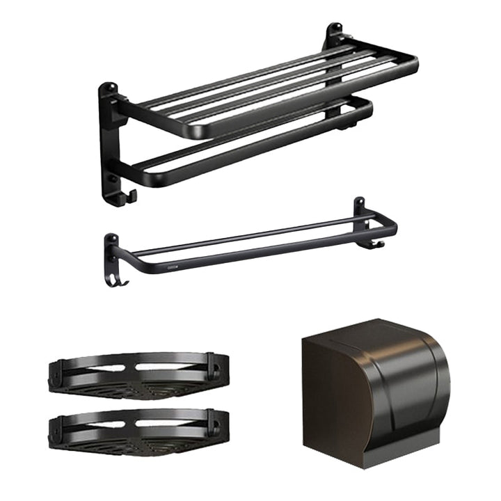 BowLift | Traditional Aluminum Bathroom Accessories Set Black Bathroom Accessories Kit