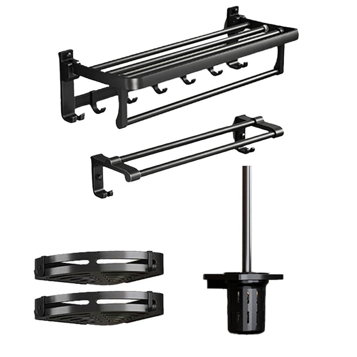 BowLift | Traditional Aluminum Bathroom Accessories Set Black Bathroom Accessories Kit