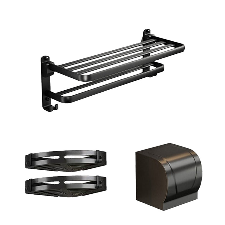 BowLift | Traditional Aluminum Bathroom Accessories Set Black Bathroom Accessories Kit