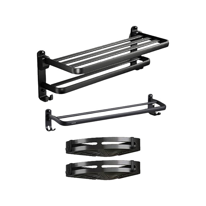 BowLift | Traditional Aluminum Bathroom Accessories Set Black Bathroom Accessories Kit