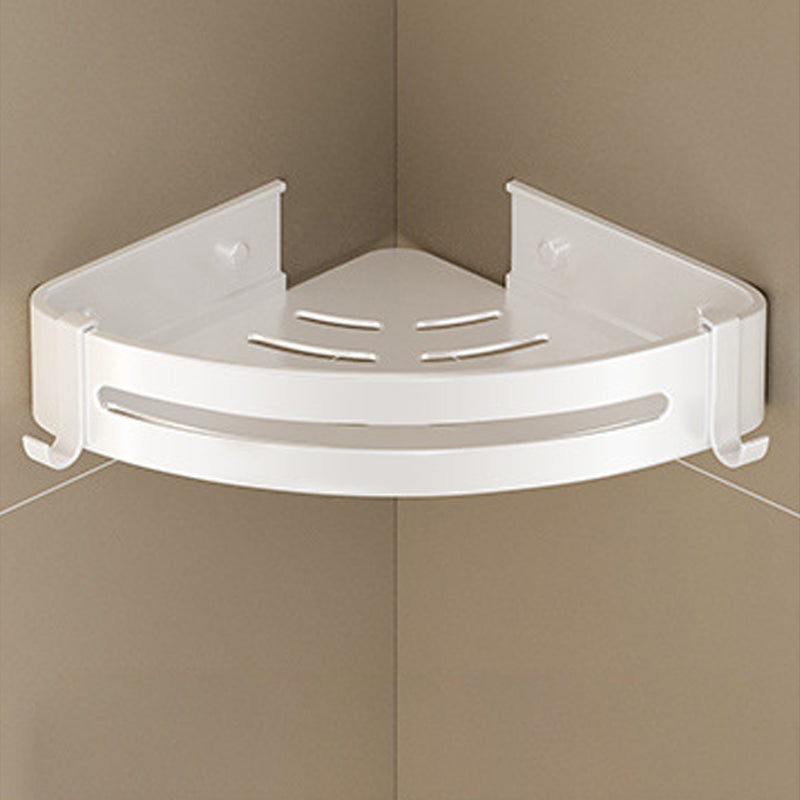 BowLift | Modern white finish bathroom shelf rectangular & triangular bathroom hardware set