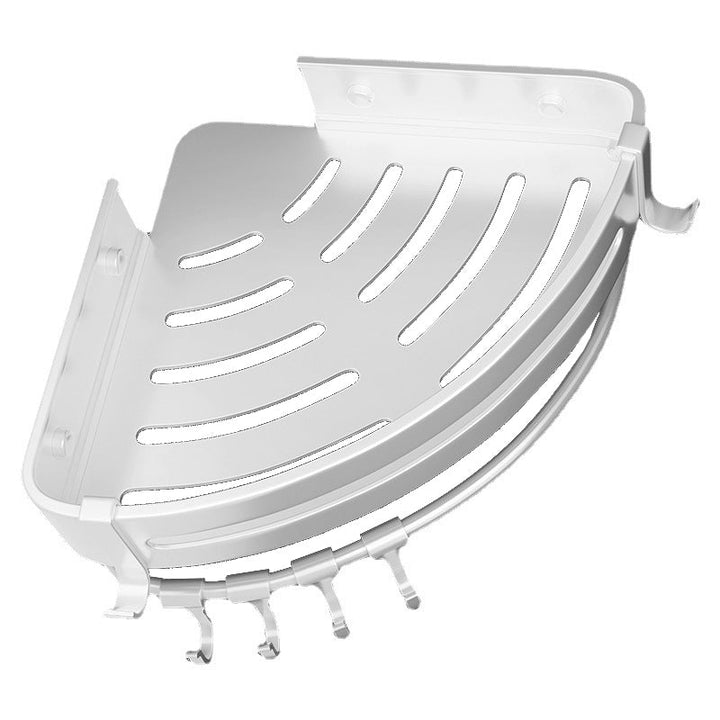 BowLift | Modern white finish bathroom shelf rectangular & triangular bathroom hardware set