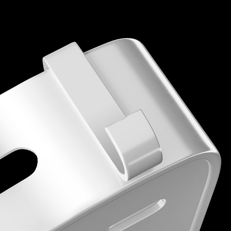 BowLift | Modern white finish bathroom shelf rectangular & triangular bathroom hardware set
