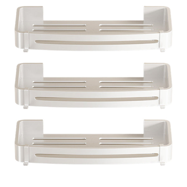 BowLift | Modern white finish bathroom shelf rectangular & triangular bathroom hardware set