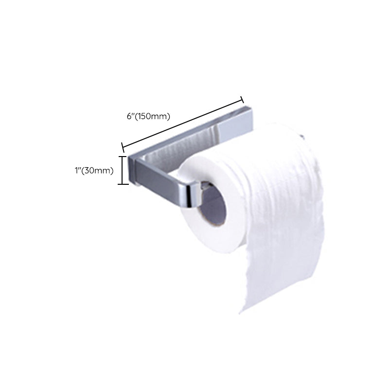 BowLift | Chrome brass modern bathroom accessory set with towel bar/ ring/ paper holder & bathrobe hook