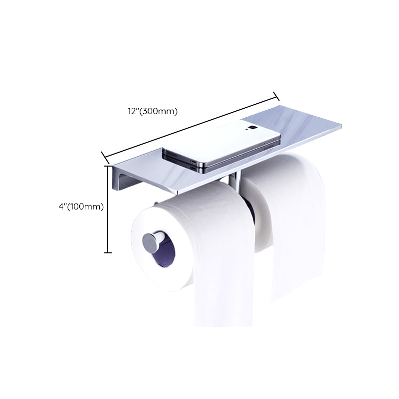 BowLift | Chrome brass modern bathroom accessory set with towel bar/ ring/ paper holder & bathrobe hook