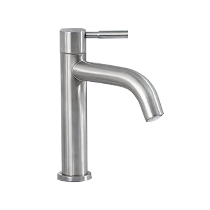 BowLift | Stainless Steel Bathroom Faucet Chrome Lever Handle Sink Faucet with 1 Hole