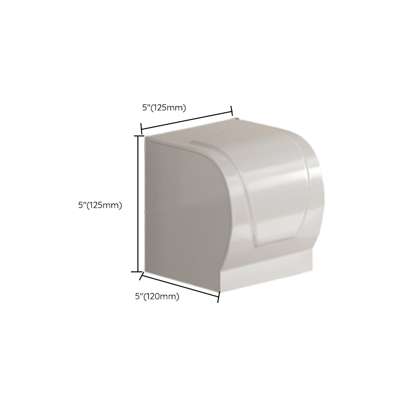 BowLift | Contemporary Bathroom Hardware Set in White with Bath Shelf/Towel Holder/Paper Holder