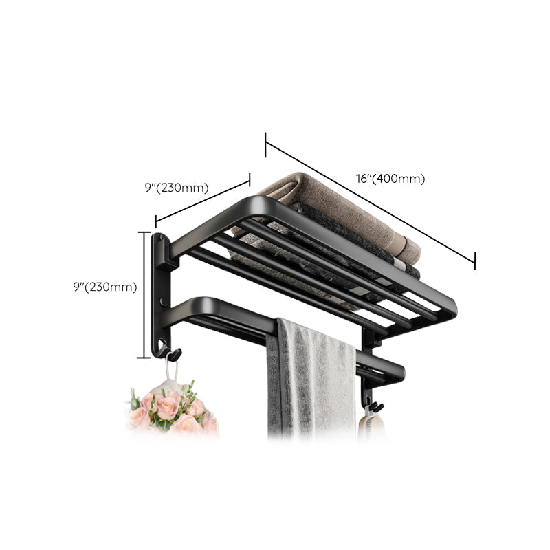BowLift | Modern black bathroom accessory set Towel holder Bathroom fittings