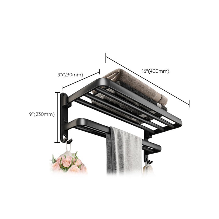 BowLift | Modern black bathroom accessory set Towel holder Bathroom fittings