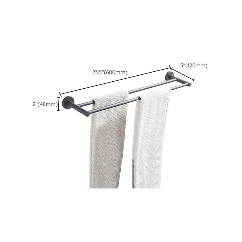 BowLift | Traditional Gray Brass Bathroom Hardware Set Towel Bar Bathroom Hardware Set