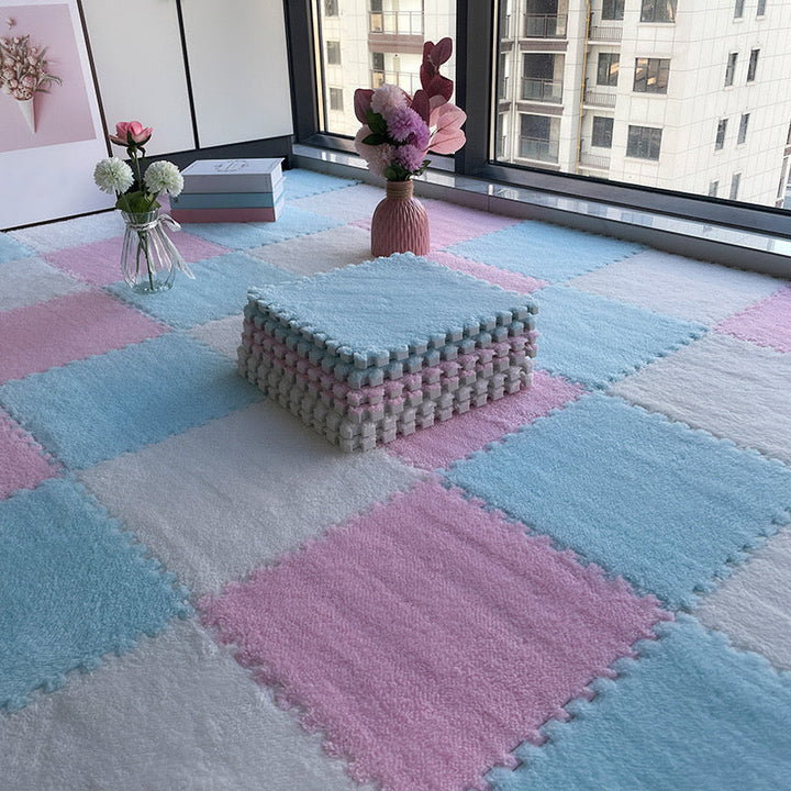 BowLift | Multicolored Level Loop Carpet Tile Non-Slip Composite Floor Tiles for Bedroom