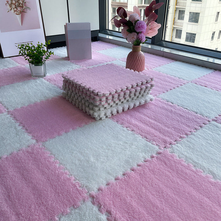 BowLift | Multicolored Level Loop Carpet Tile Non-Slip Composite Floor Tiles for Bedroom
