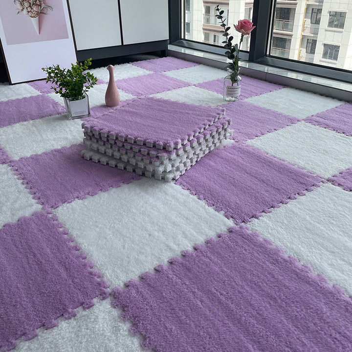 BowLift | Multicolored Level Loop Carpet Tile Non-Slip Composite Floor Tiles for Bedroom