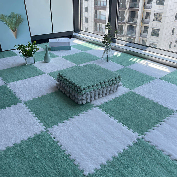 BowLift | Multicolored Level Loop Carpet Tile Non-Slip Composite Floor Tiles for Bedroom