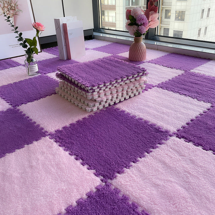 BowLift | Multicolored Level Loop Carpet Tile Non-Slip Composite Floor Tiles for Bedroom
