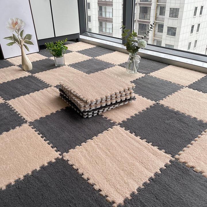 BowLift | Multicolored Level Loop Carpet Tile Non-Slip Composite Floor Tiles for Bedroom