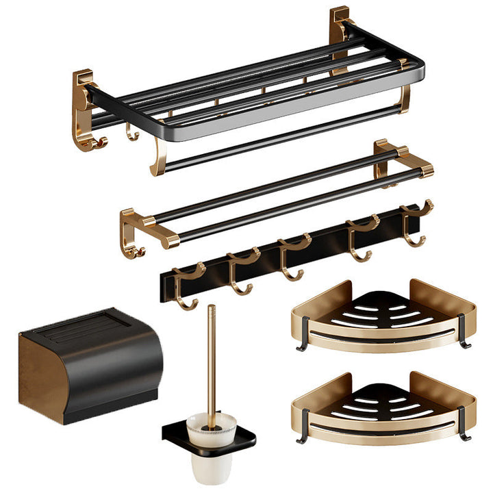 BowLift | Traditional Black Aluminum Bathroom Fittings Set Bathroom Accessories Kit