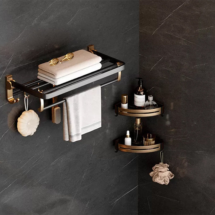 BowLift | Traditional Black Aluminum Bathroom Fittings Set Bathroom Accessories Kit