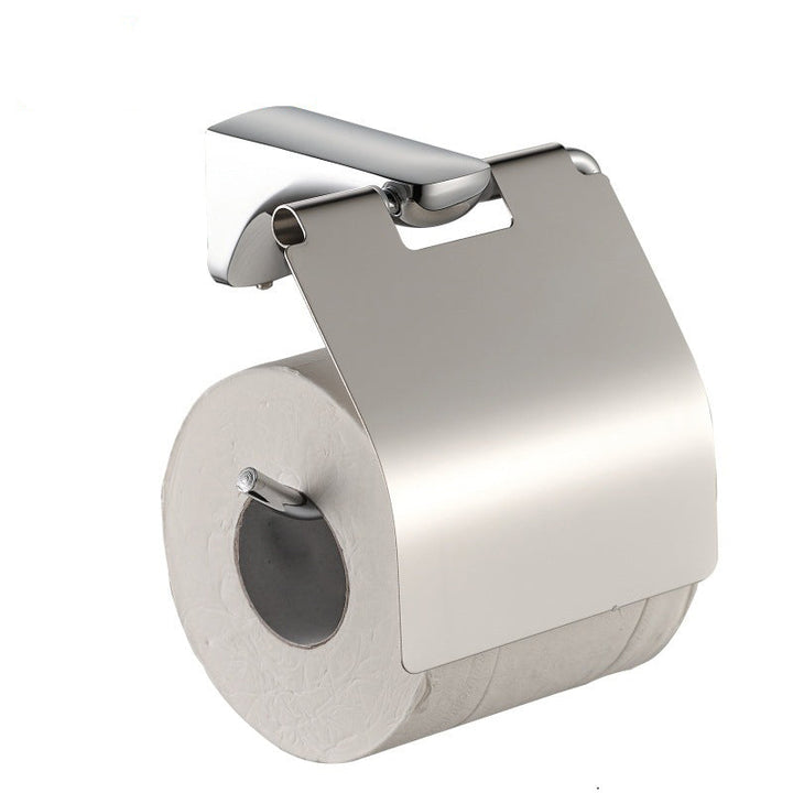 BowLift | Modern Bathroom Hardware Paper Holder Bathroom Shelf Silver Bathroom Accessory Set