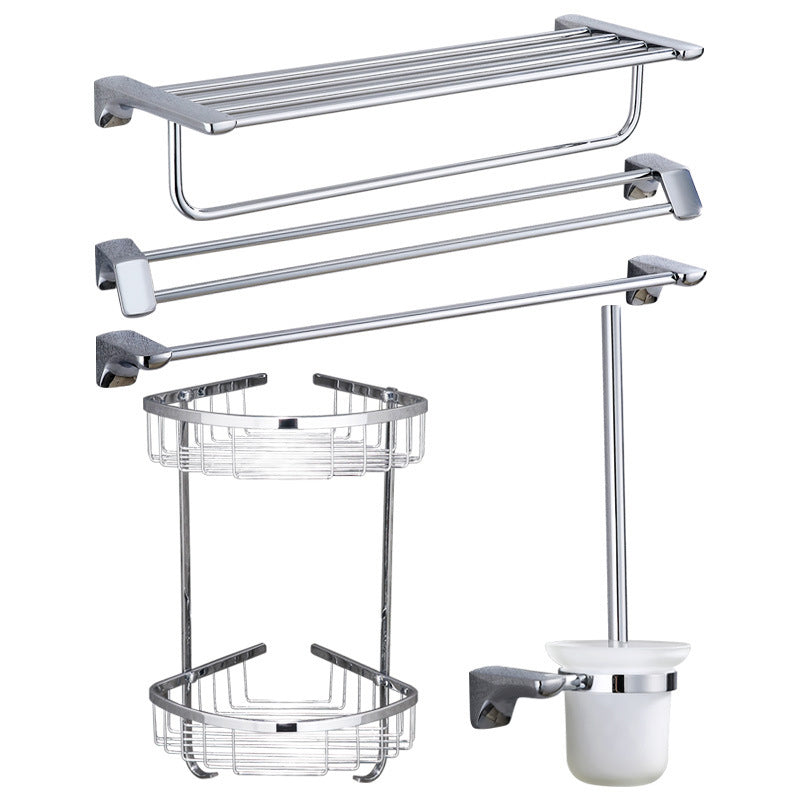 BowLift | Modern Bathroom Hardware Paper Holder Bathroom Shelf Silver Bathroom Accessory Set