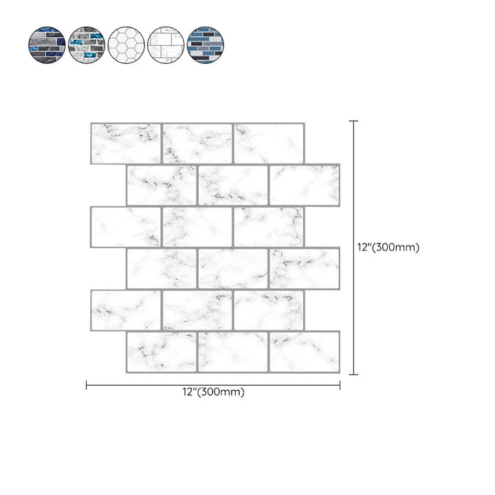 BowLift | Peel and Stick Wall Tile Water Repellent Rectangle PVC Peel & Stick Subway Tile