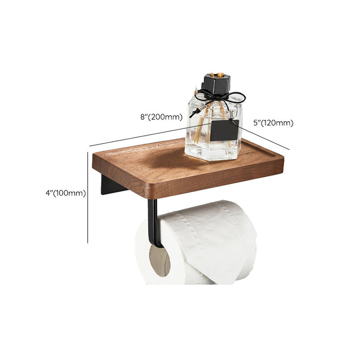 BowLift | Wood and Aluminum Bath Accessory Set Black Bathroom Accessory Kit