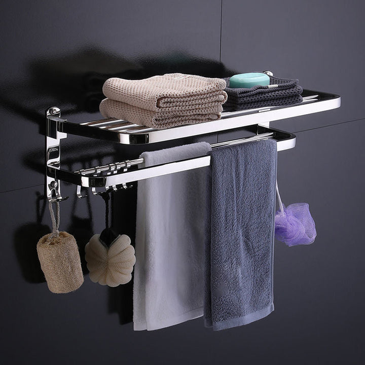 BowLift | Modern Stainless Steel Bathroom Set Silver Bathroom Accessory Set