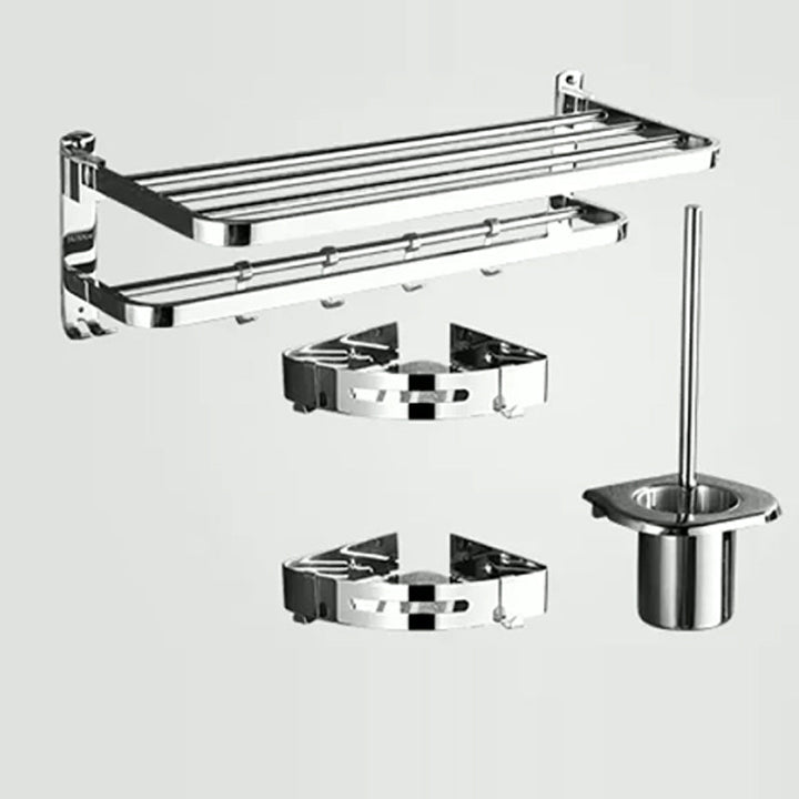 BowLift | Modern Stainless Steel Bathroom Set Silver Bathroom Accessory Set