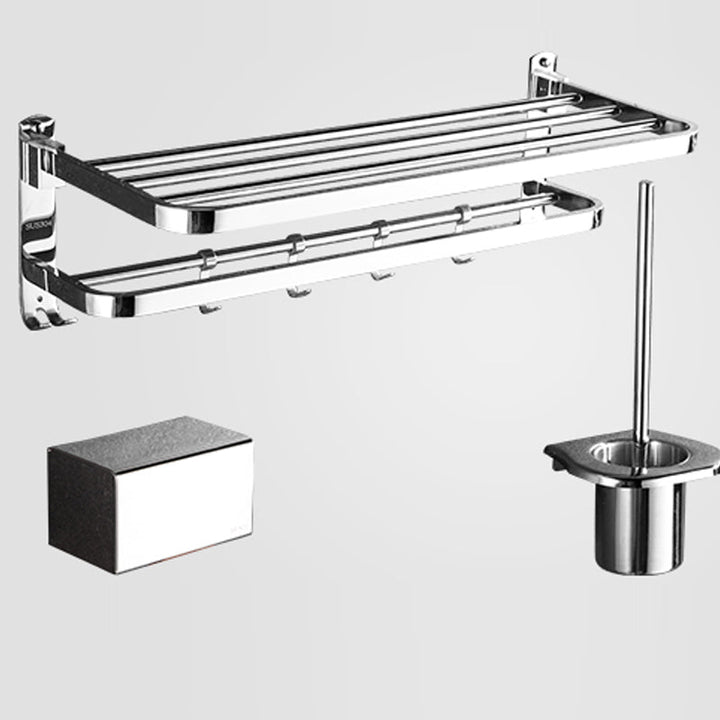 BowLift | Modern Stainless Steel Bathroom Set Silver Bathroom Accessory Set