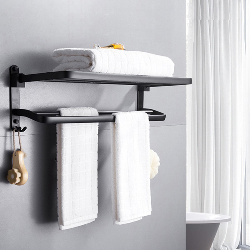 BowLift | Contemporary 8-piece Bathroom Accessory Set Matte Black Bathroom Shelf/Paper Holder/Towel Hook
