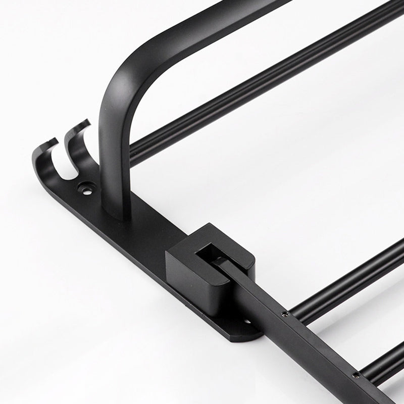 BowLift | Contemporary 8-piece Bathroom Accessory Set Matte Black Bathroom Shelf/Paper Holder/Towel Hook