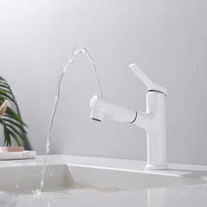 BowLift | Contemporary Vessel Faucet Copper Single Handle Low Arc Pull Down Vessel Faucet for Home