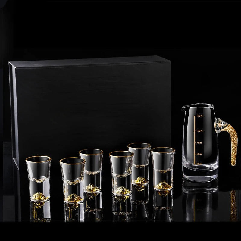BowLift | Sparkling Golden Handcrafted Drink Glassses Set
