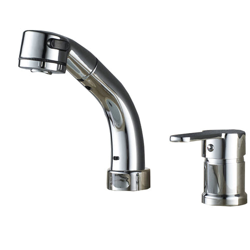 BowLift | Modern Style Sink Faucet Copper Handle Low Arc Pull-Out Sink Faucet