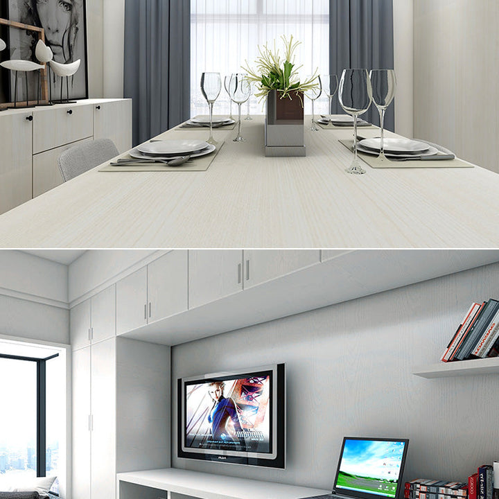 BowLift | Modern Pearl Wainscoting PVC Wood Grain Wall Access Panel Peel and Stick Wall Tile