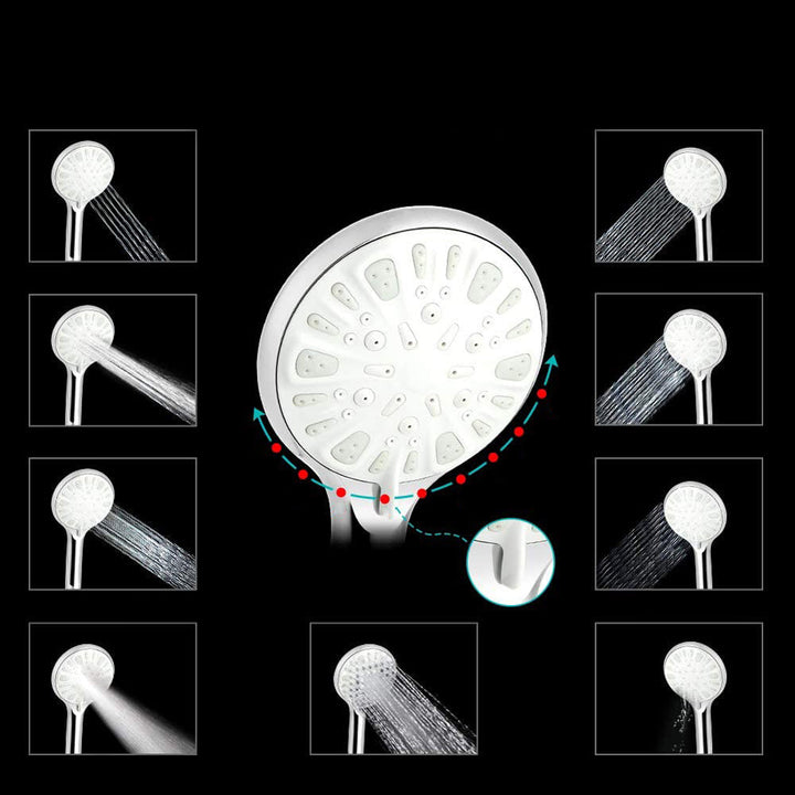 BowLift | Modern Dual Shower Head Square High Arc Shower Head in Silver