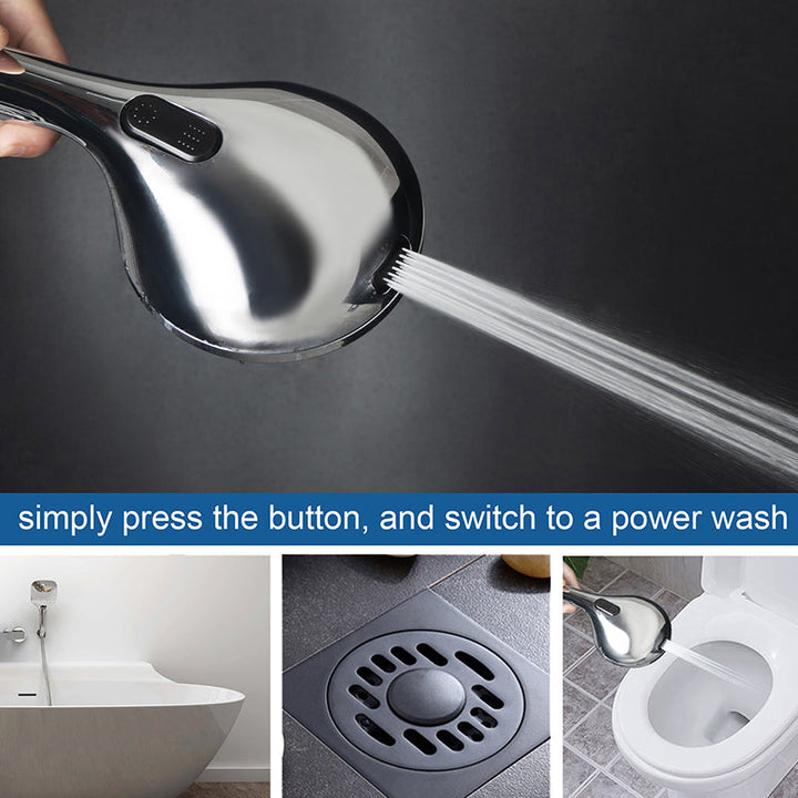 BowLift | Contemporary Shower Combination Adjustable Shower Head Chrome Ceiling Mounted Round Shower Head